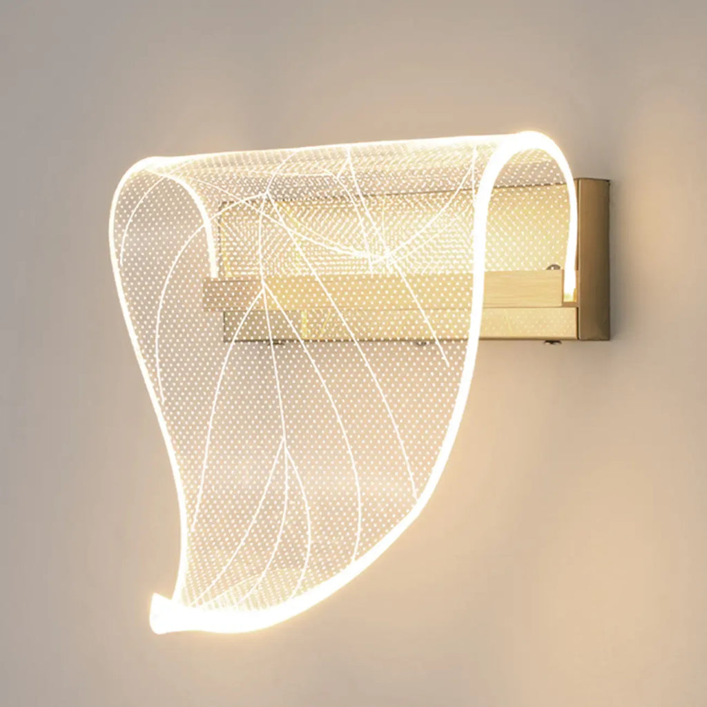 Artistic Gold Dimmable LED Wall Sconce for Bedroom Lighting