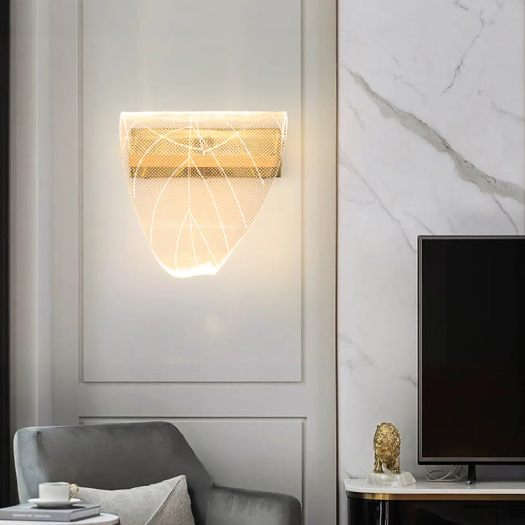 Artistic Gold Dimmable LED Wall Sconce for Bedroom Lighting