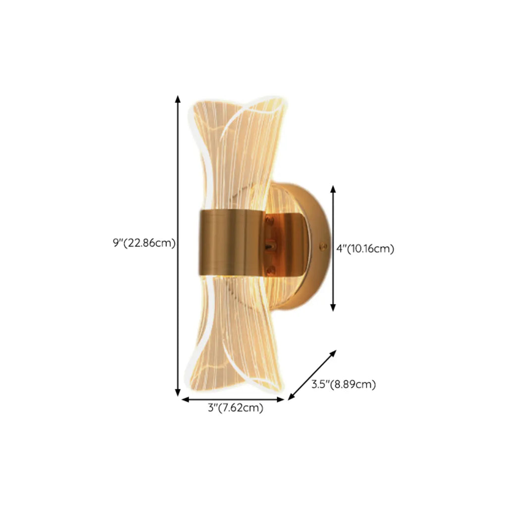 Artistic Gold Dimmable LED Wall Sconce for Bedroom Lighting