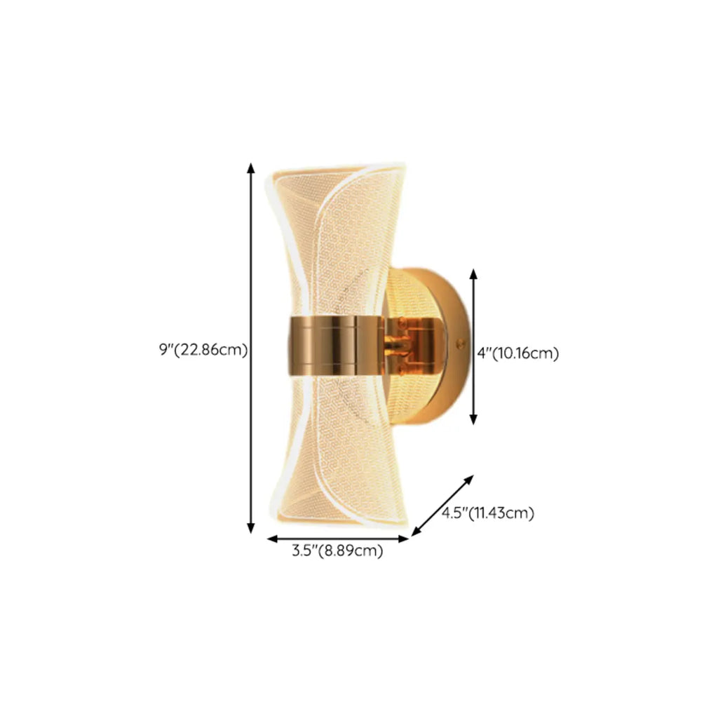 Artistic Gold Dimmable LED Wall Sconce for Bedroom Lighting