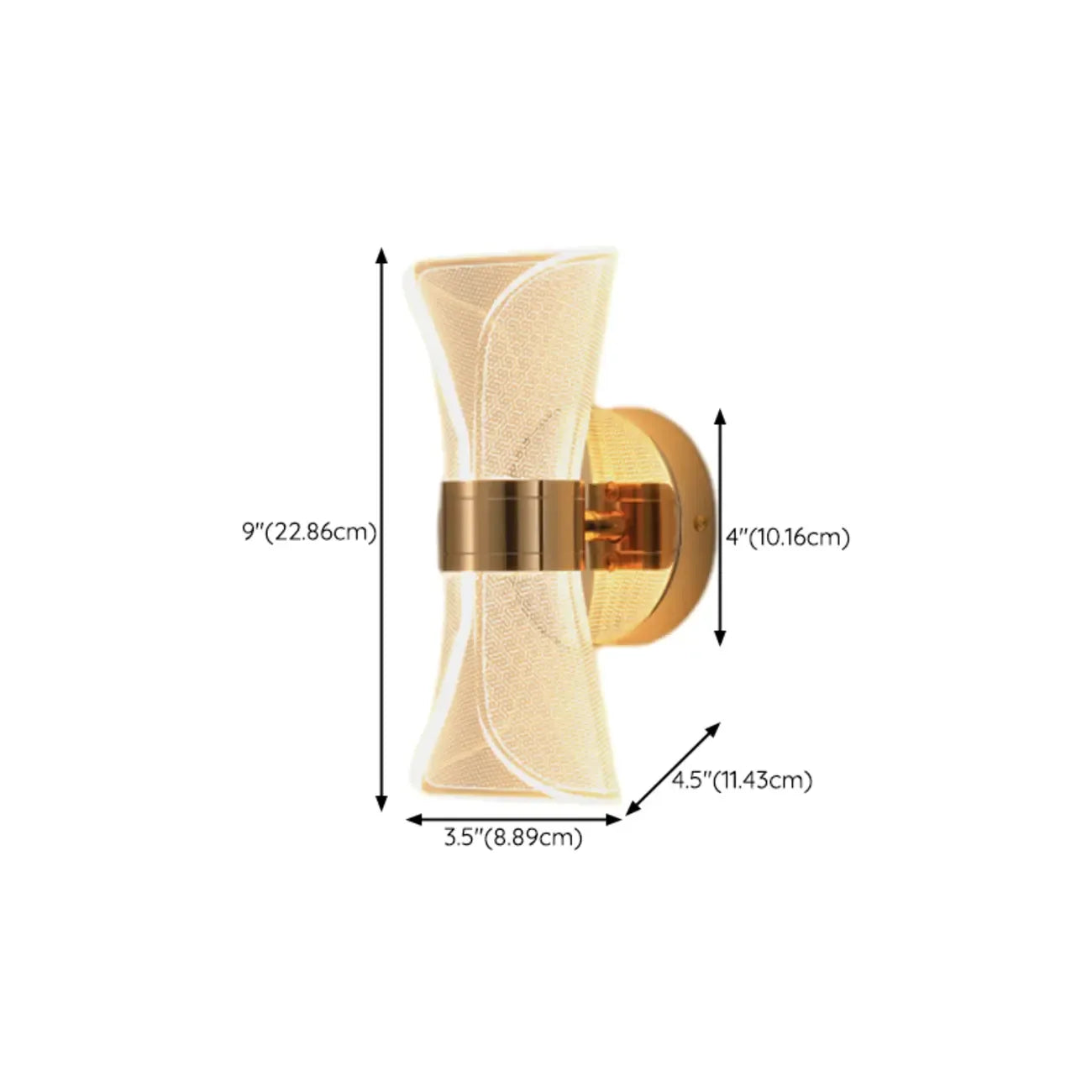 Artistic Gold Dimmable LED Wall Sconce for Bedroom Lighting