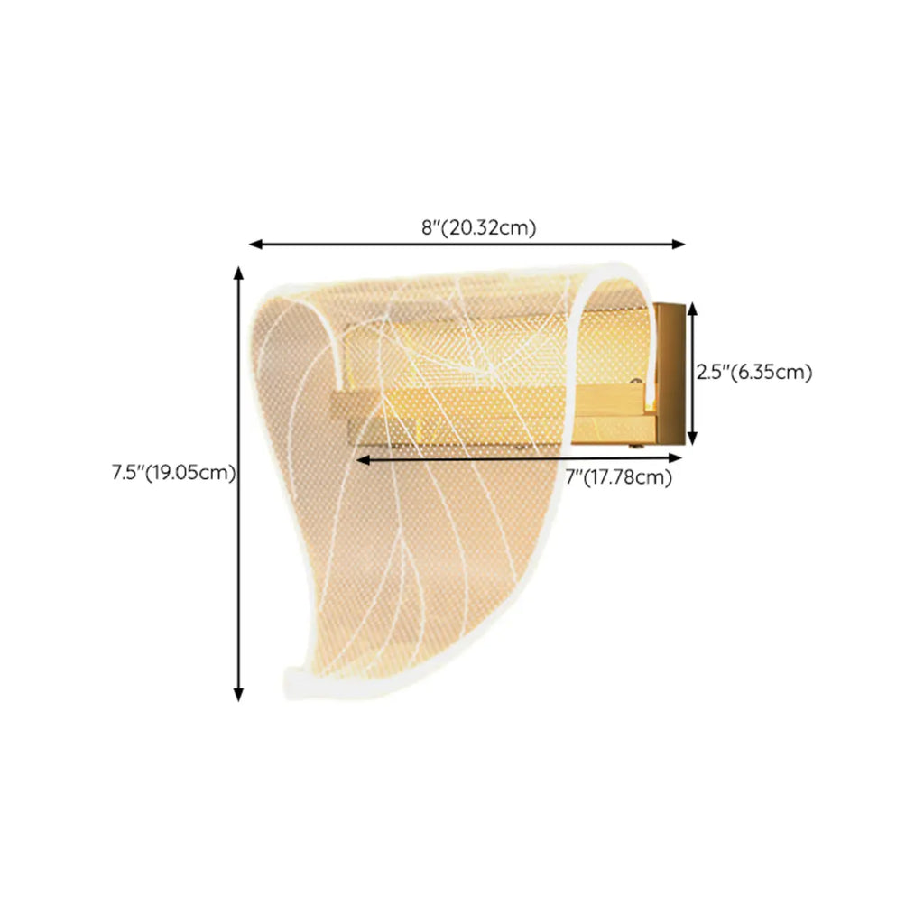 Artistic Gold Dimmable LED Wall Sconce for Bedroom Lighting