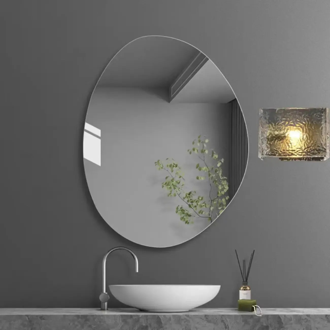 Contemporary Water Glass Wall Vanity Light for Bathroom