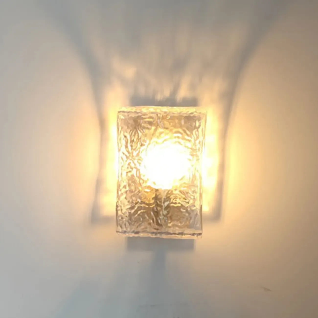 Contemporary Water Glass Wall Vanity Light for Bathroom