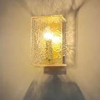 Contemporary Water Glass Wall Vanity Light for Bathroom
