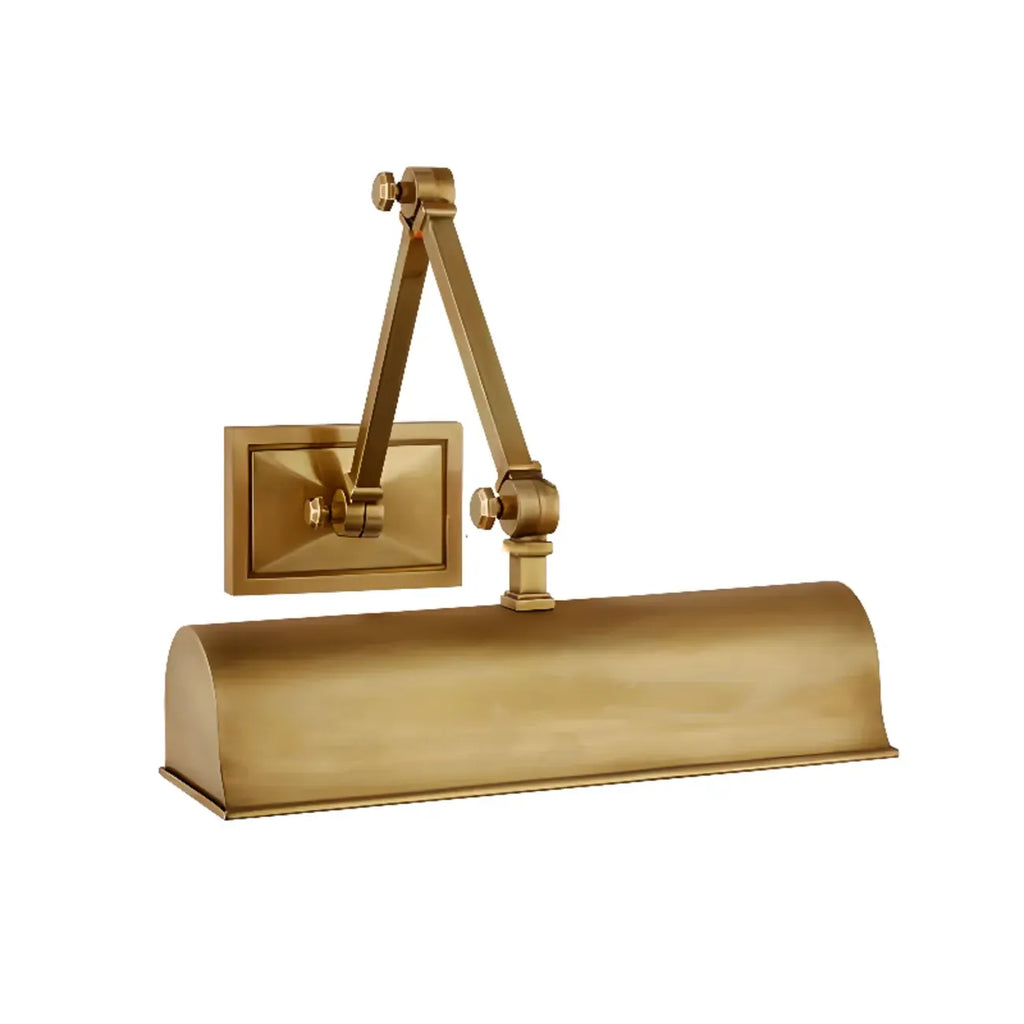 2-Light Metal Swing Arm Wall Light with Long Shade