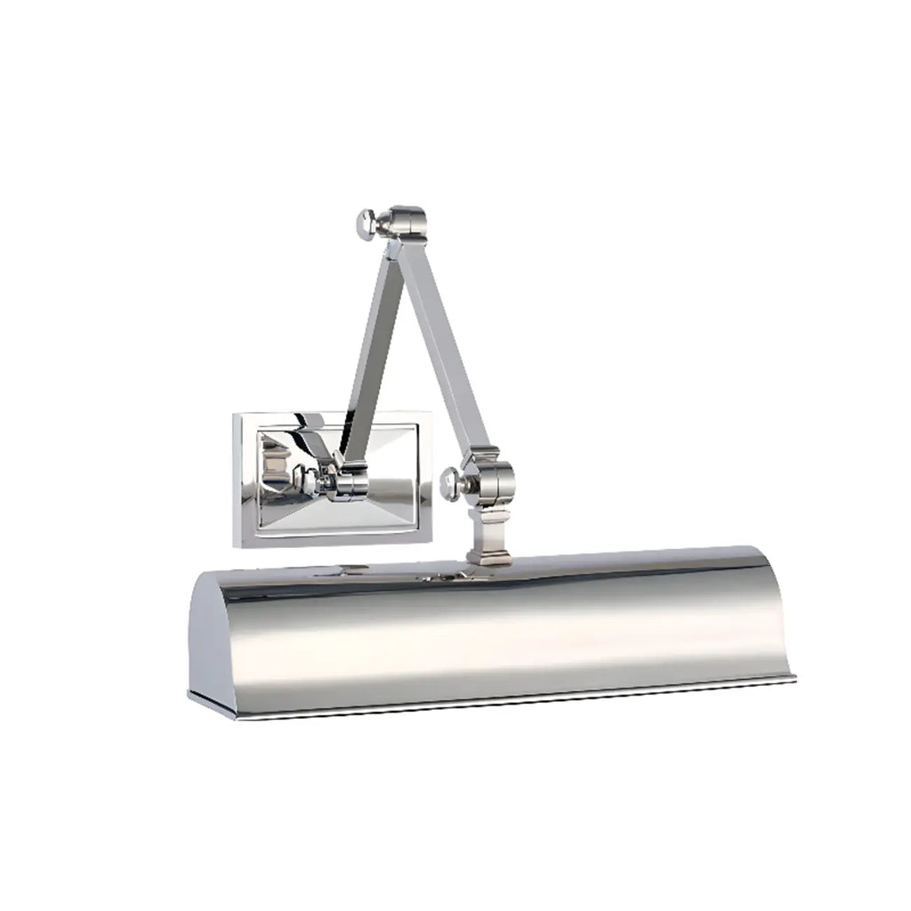 2-Light Metal Swing Arm Wall Light with Long Shade