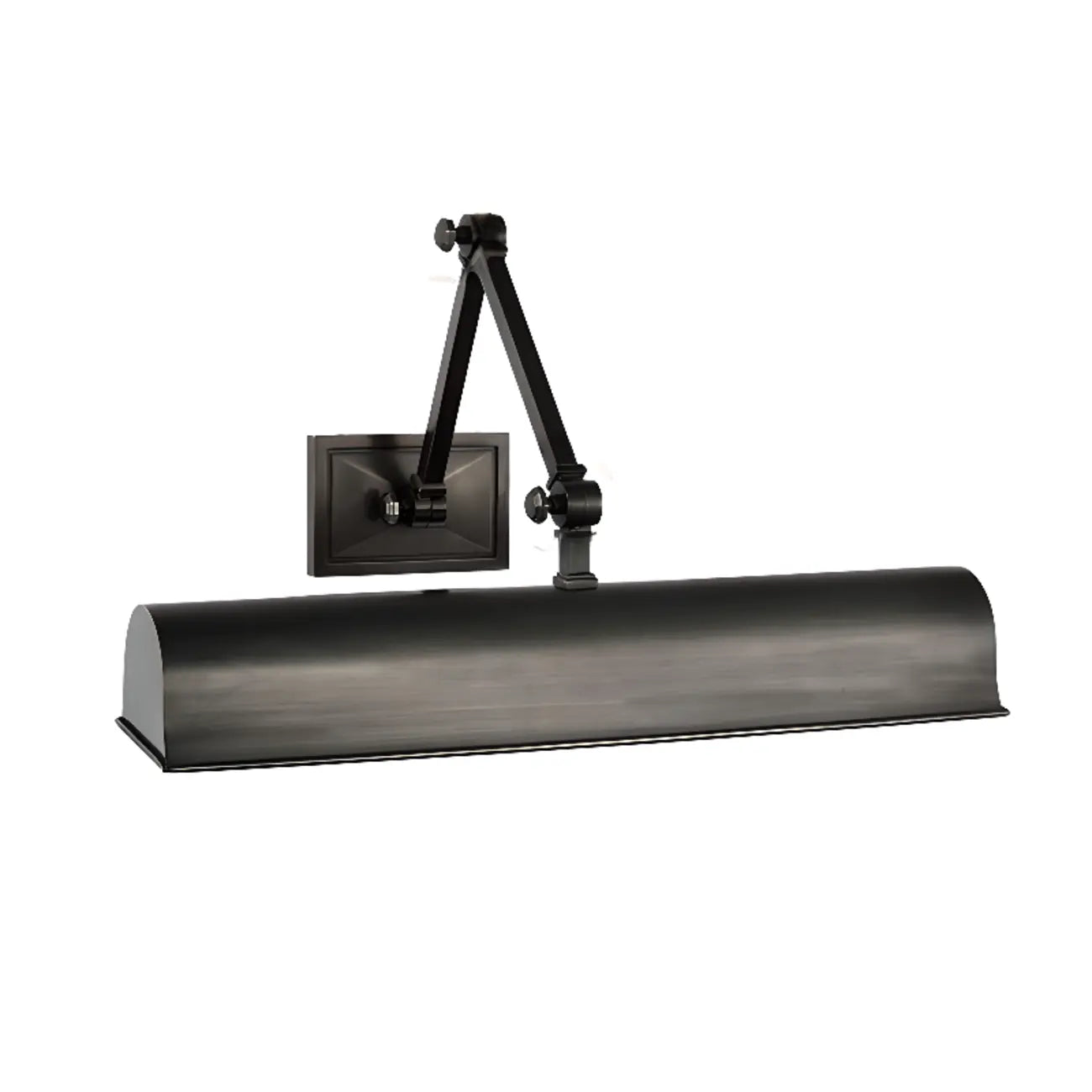 2-Light Metal Swing Arm Wall Light with Long Shade