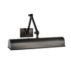 2-Light Metal Swing Arm Wall Light with Long Shade