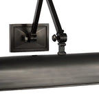 2-Light Metal Swing Arm Wall Light with Long Shade