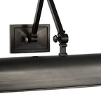 2-Light Metal Swing Arm Wall Light with Long Shade