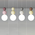 Contemporary Globe Pendant Light with Adjustable Cords for Dining