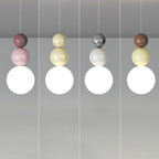 Contemporary Globe Pendant Light with Adjustable Cords for Dining