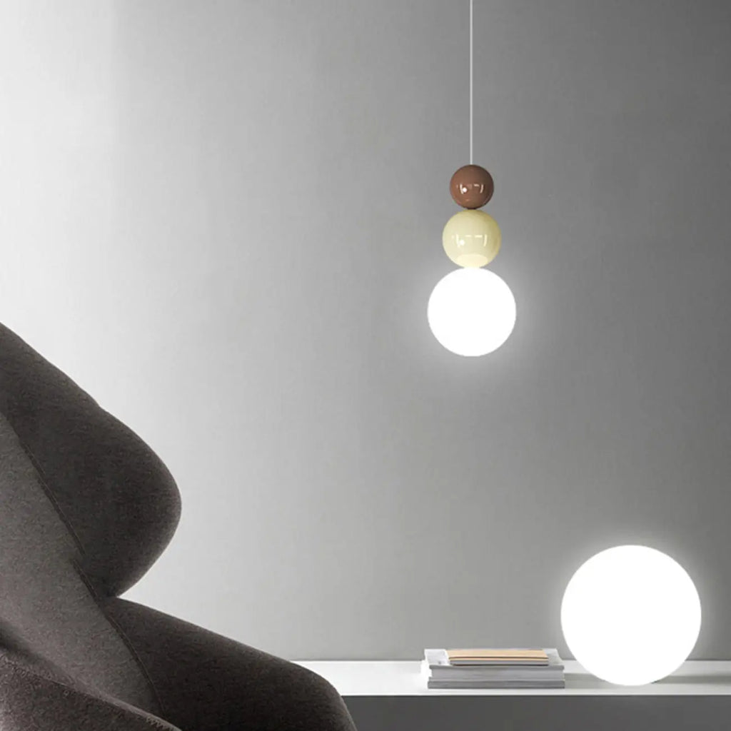 Contemporary Globe Pendant Light with Adjustable Cords for Dining