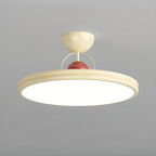Dimmable Circle Semi-Flush LED Ceiling Light for Bedroom