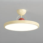 Dimmable Circle Semi-Flush LED Ceiling Light for Bedroom