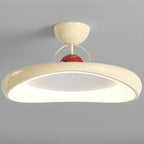 Dimmable Circle Semi-Flush LED Ceiling Light for Bedroom