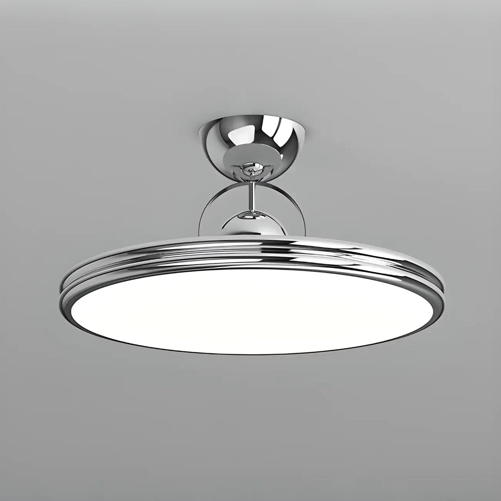 Dimmable Circle Semi-Flush LED Ceiling Light for Bedroom