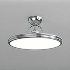 Dimmable Circle Semi-Flush LED Ceiling Light for Bedroom