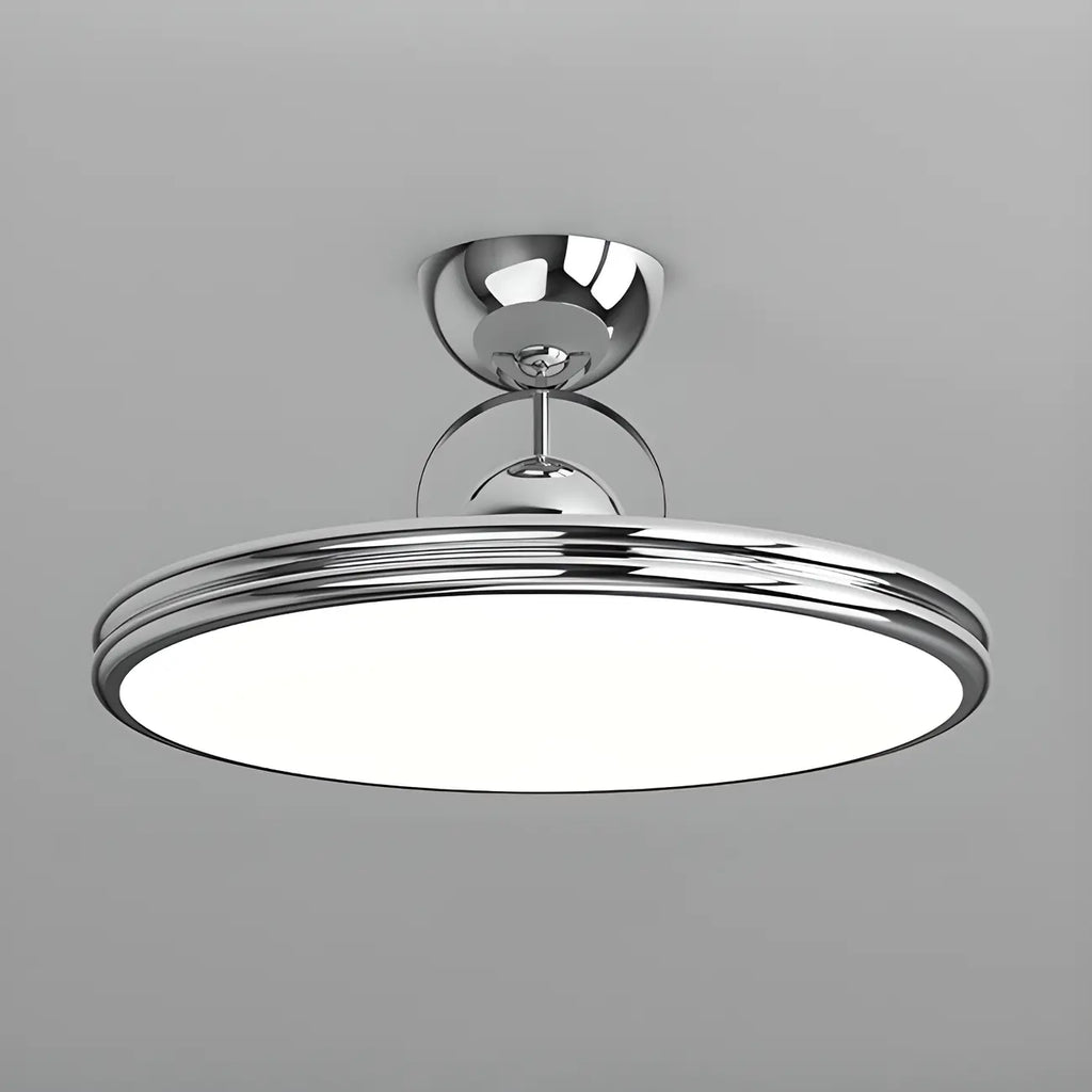 Dimmable Circle Semi-Flush LED Ceiling Light for Bedroom