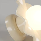 Modern 5 Inch Cream Semi Flush Ceiling Light for Hallway