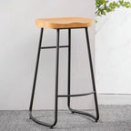 Modern Natural Wood Counter Height Bar Stools