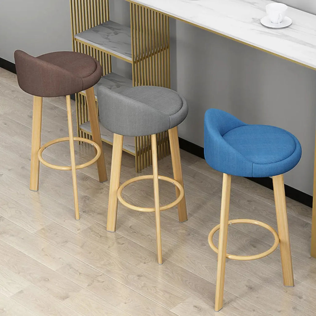 Elegant Fabric Upholstered Stylish Comfort Bar Stool