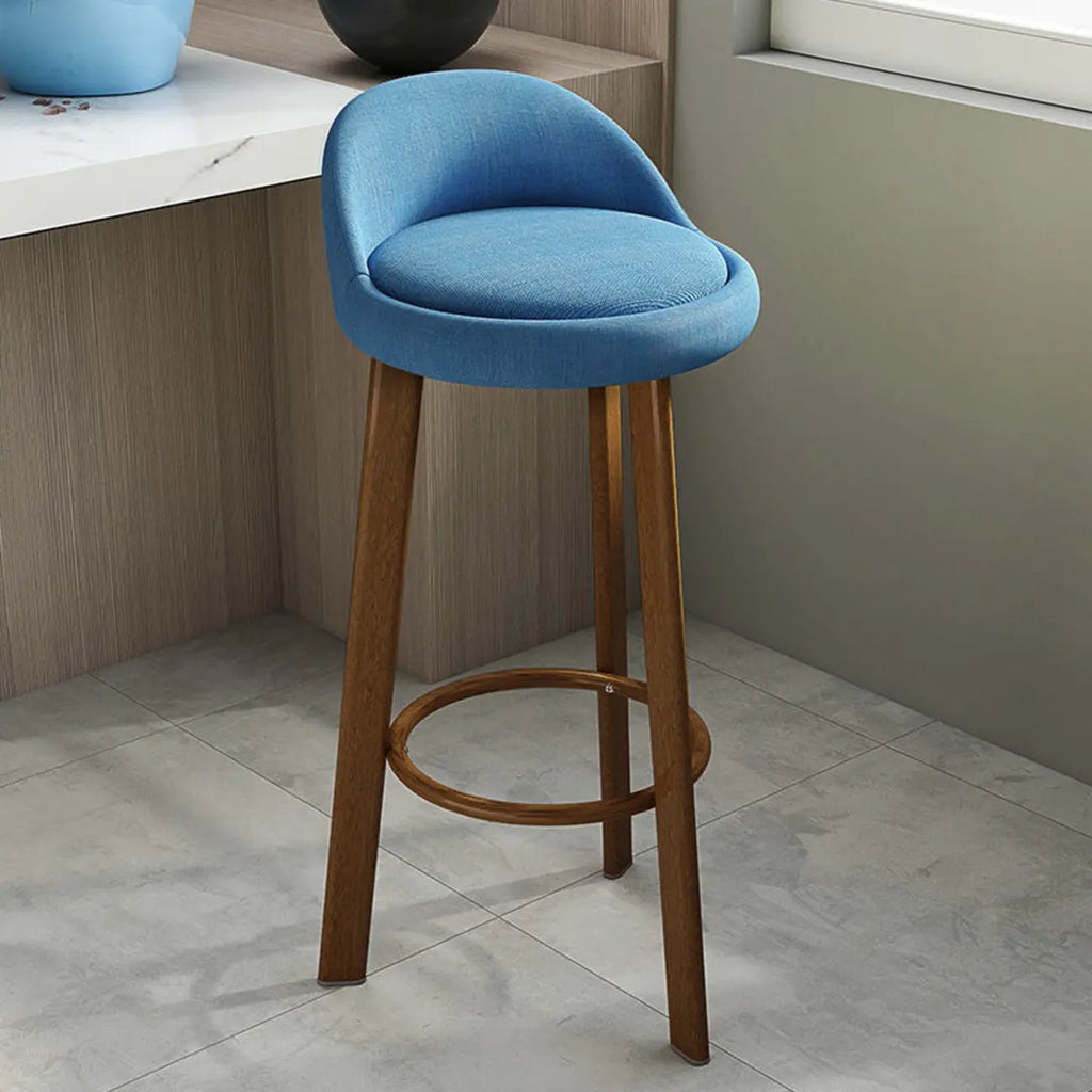 Elegant Fabric Upholstered Stylish Comfort Bar Stool