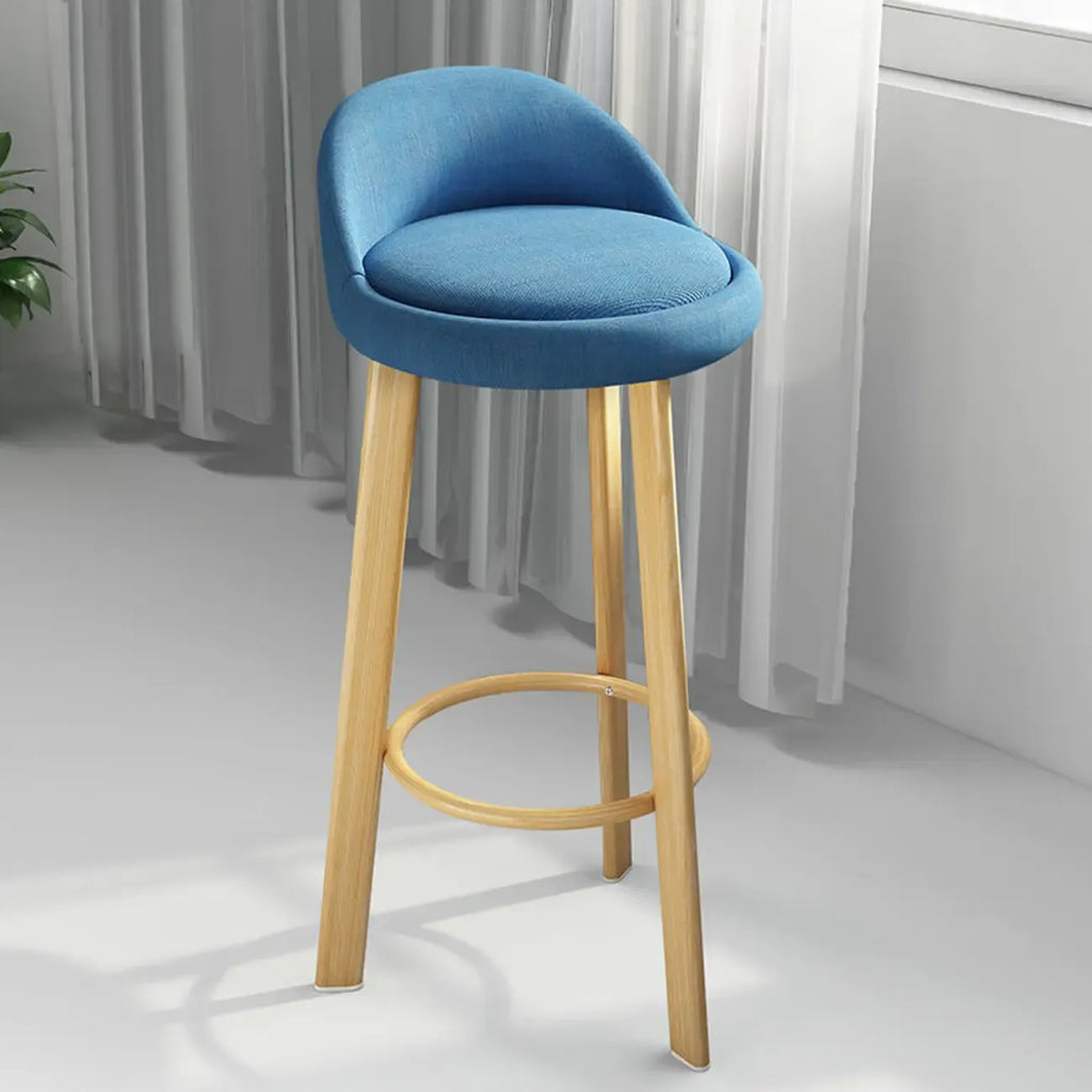Elegant Fabric Upholstered Stylish Comfort Bar Stool