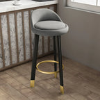 Elegant Fabric Upholstered Stylish Comfort Bar Stool