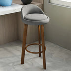 Elegant Fabric Upholstered Stylish Comfort Bar Stool