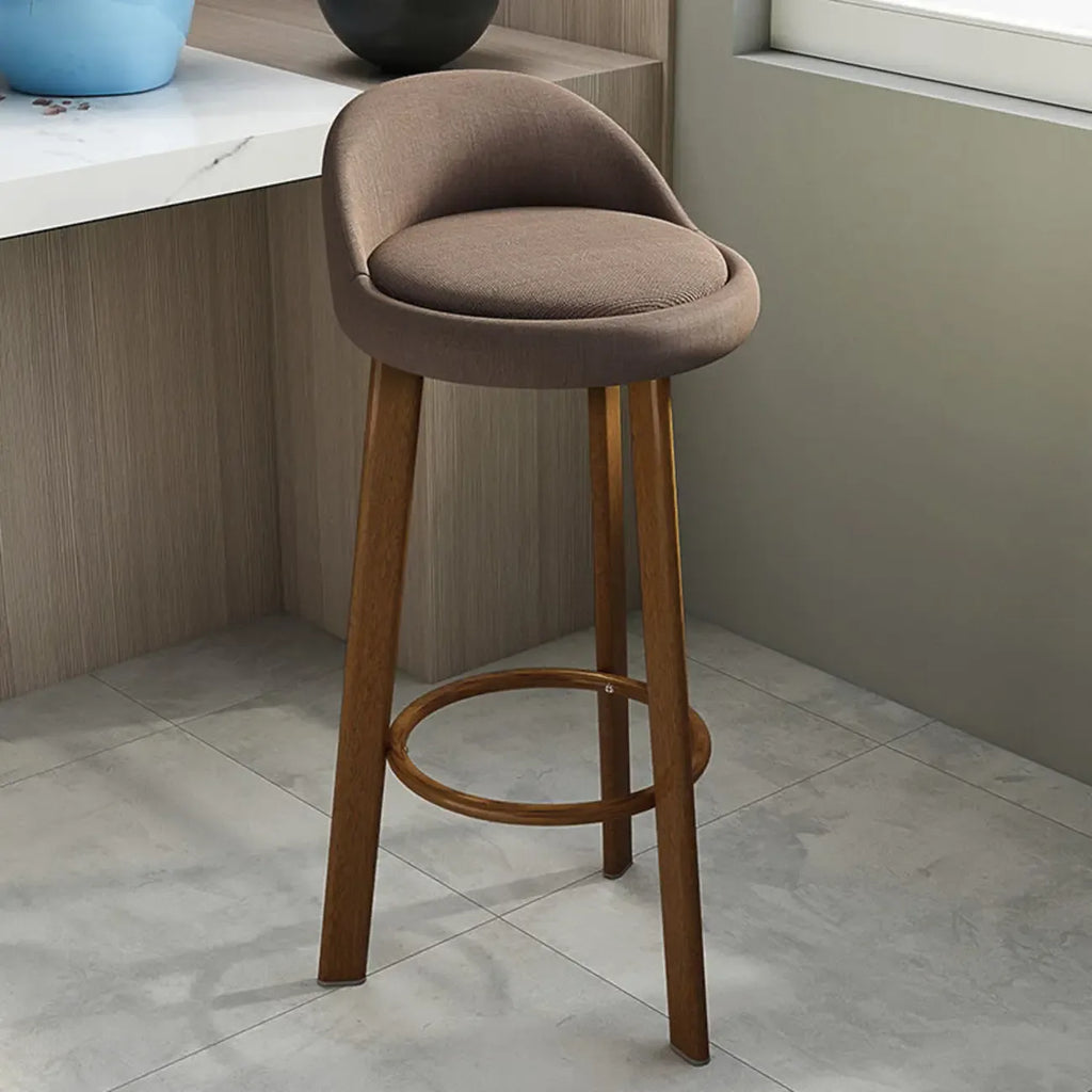 Elegant Fabric Upholstered Stylish Comfort Bar Stool