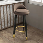 Elegant Fabric Upholstered Stylish Comfort Bar Stool
