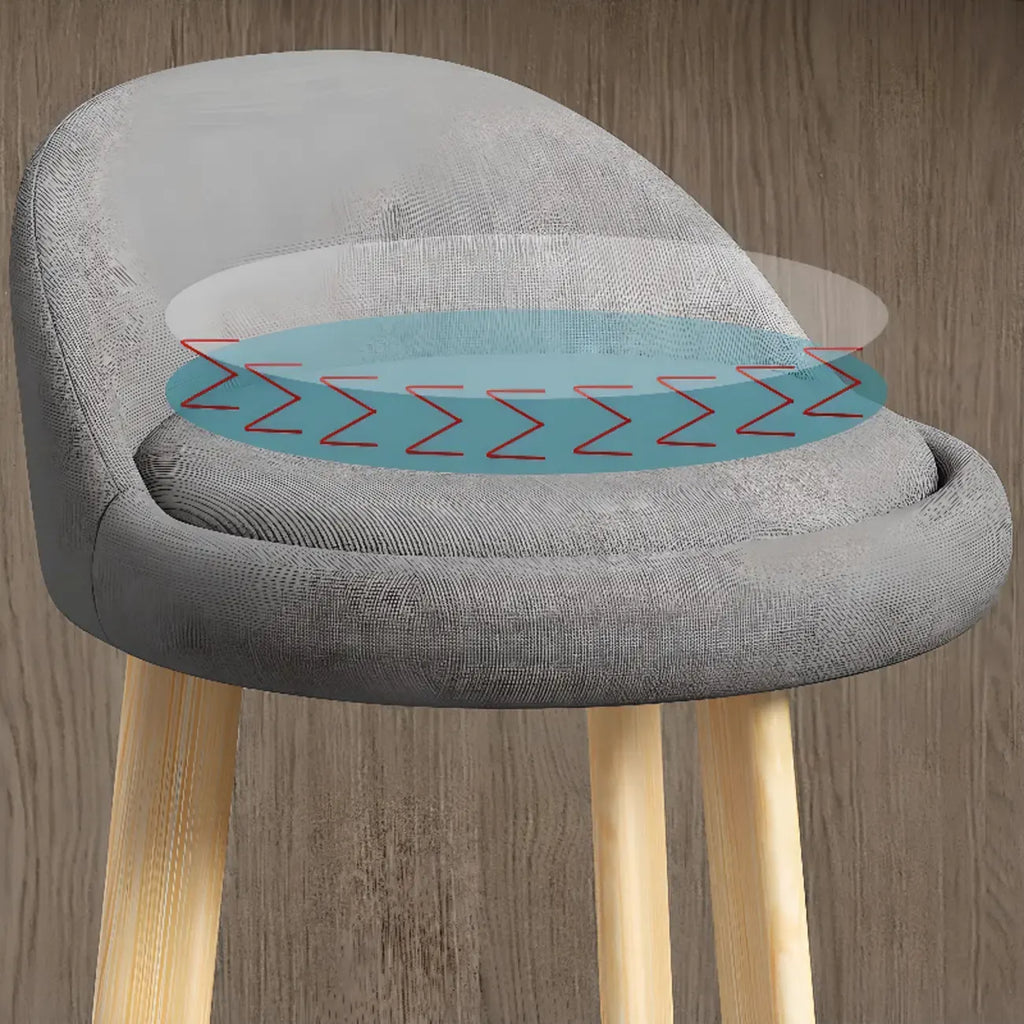 Elegant Fabric Upholstered Stylish Comfort Bar Stool