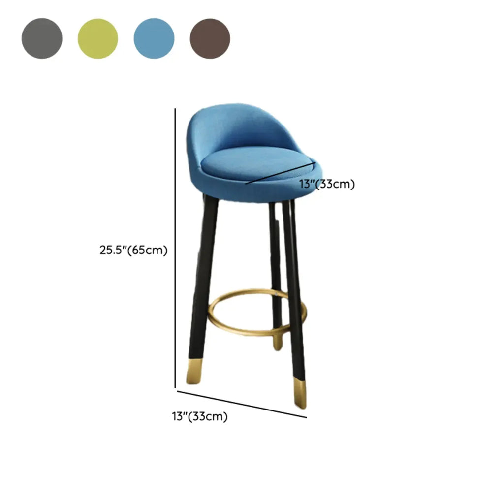 Elegant Fabric Upholstered Stylish Comfort Bar Stool