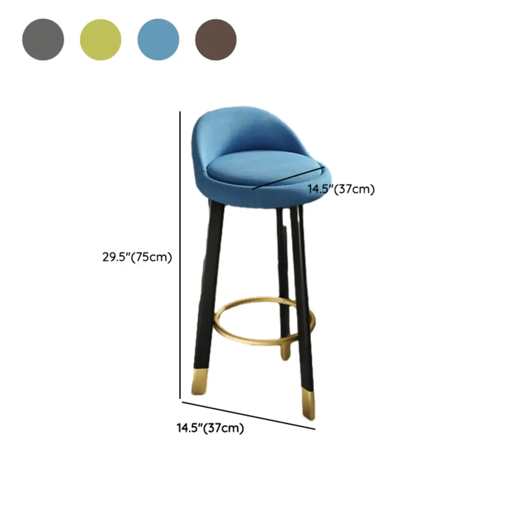 Elegant Fabric Upholstered Stylish Comfort Bar Stool