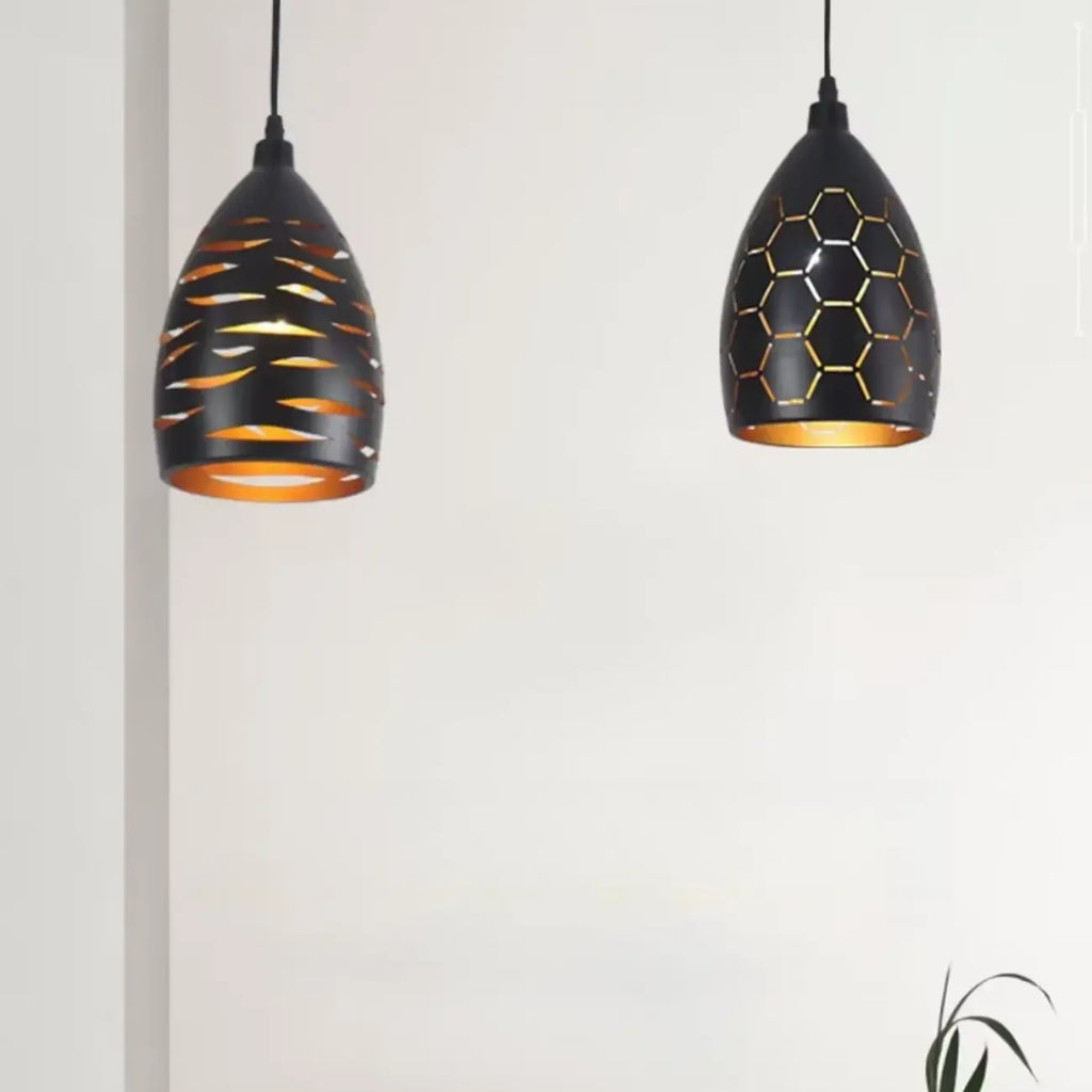 Industrial Black Metal Cone Pendant Light Adjustable for Dining