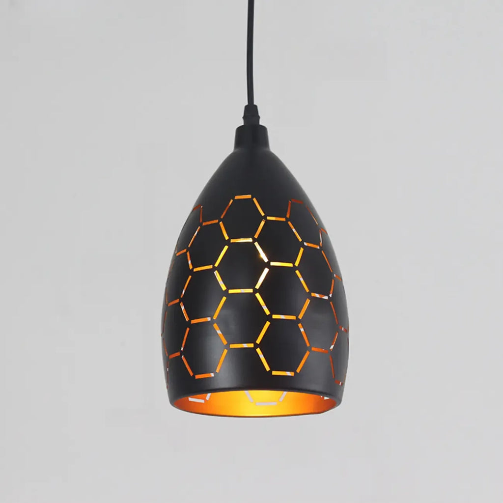 Industrial Black Metal Cone Pendant Light Adjustable for Dining