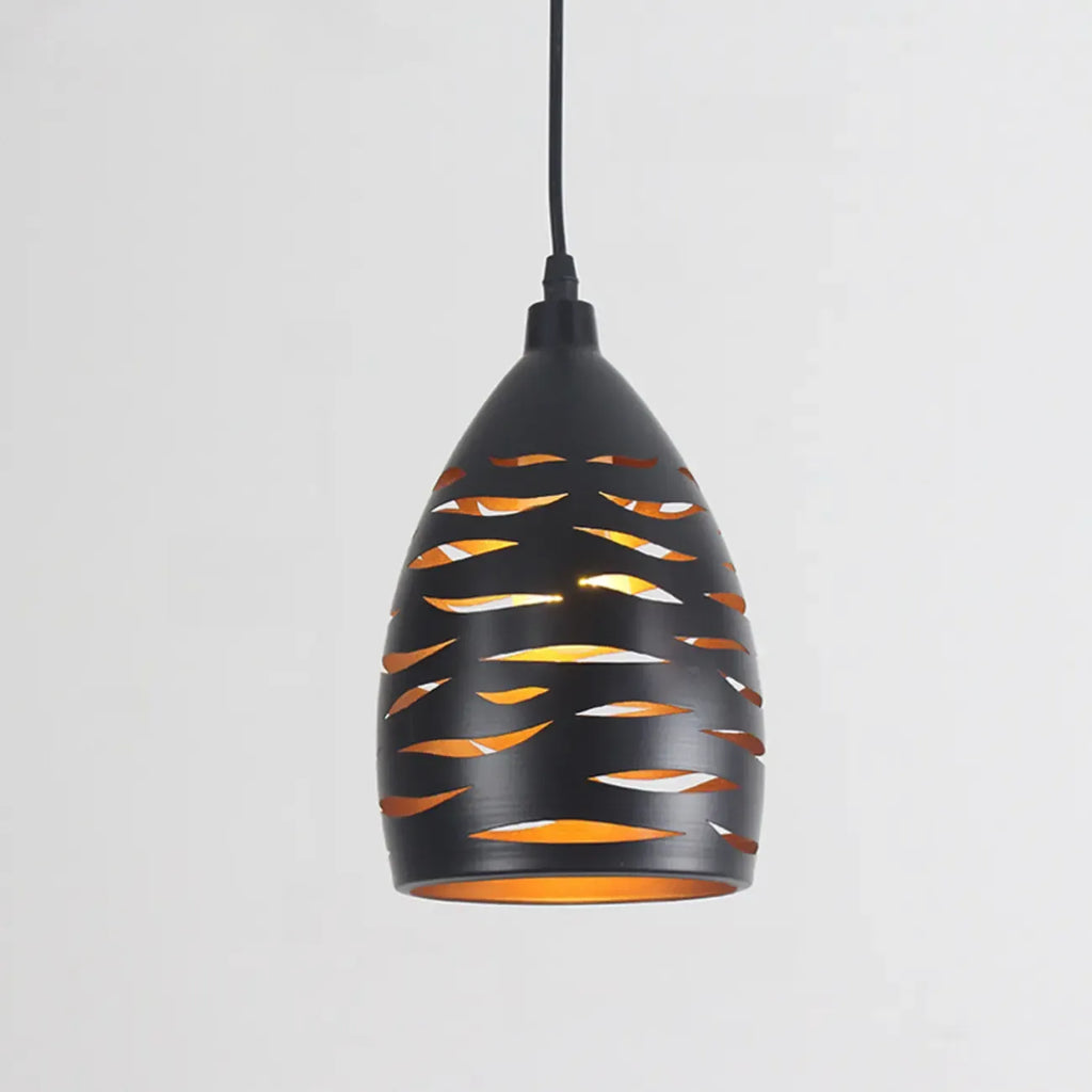 Industrial Black Metal Cone Pendant Light Adjustable for Dining