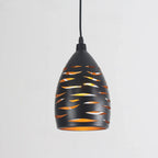 Industrial Black Metal Cone Pendant Light Adjustable for Dining