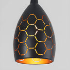 Industrial Black Metal Cone Pendant Light Adjustable for Dining