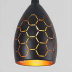 Industrial Black Metal Cone Pendant Light Adjustable for Dining