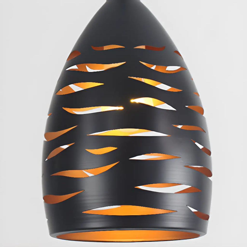 Industrial Black Metal Cone Pendant Light Adjustable for Dining
