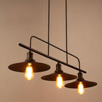 Industrial Rectangle Metal Adjustable Island Pendant Light for Kitchen