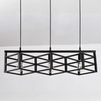 Industrial Rectangle Metal Adjustable Island Pendant Light for Kitchen