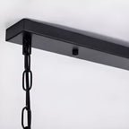Industrial Rectangle Metal Adjustable Island Pendant Light for Kitchen