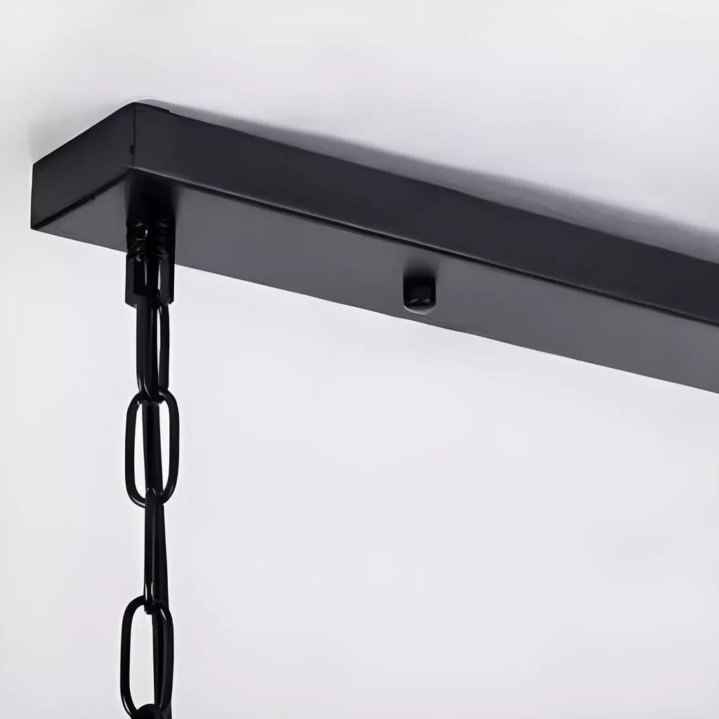 Industrial Rectangle Metal Adjustable Island Pendant Light for Kitchen