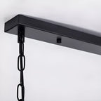 Industrial Rectangle Metal Adjustable Island Pendant Light for Kitchen