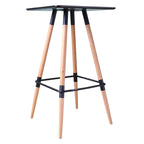 Modern Red Wooden Square Pub Tables