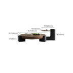 Funky Black Brown Wood Round Tripod Coffee Table